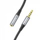 Cable Aux (Male to Female) (1m) — Hoco UPA20 — Metal Gray