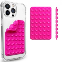 Тримач-присоска для телефону Double Side Silicone — Neon Pink 6.5*10 Тримач-присоска для телефону Double Side Silicone — Neon Pink 6.5*10