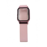 Ремешок Apple Watch Nylon with protective case 42/44/45 mm — Pink