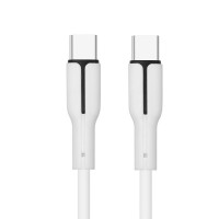 Кабель USB C to C 60W (1m) — Veron CC06 Silicon — White