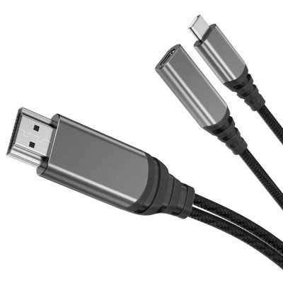 USB C To HDMI Cable (2m) — WiWU X10L — Gray