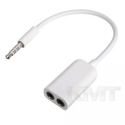 3.5 mm (M) To Dual 3.5 mm (F) Audio Splitter — iSplitter LA07 — 0.15m — White