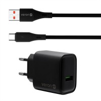 Home Charger | 18W | 1U | USB C Cable (1m) — Veron VR-C15Q