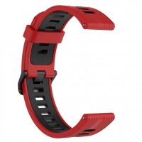 Ремешок универсальный Silicone GT3 22mm — Red & Black