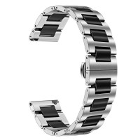 Ремінець Rolex 3 Bead — Apple Watch 42 mm | 44 mm | 45 mm | 49 mm Black & Silver