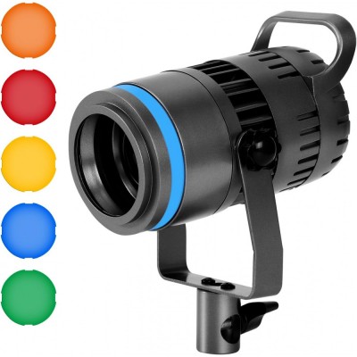 Светодиодный прожектор LED P60S двухцветная, 2500K-8500K, CRI 95, с ручкой, для освещения видеосъемки и влогов