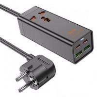 Мережевий фільтр 2500W 2U | 1P | 2C 65W | 1.5m — Hoco AC10A  — White