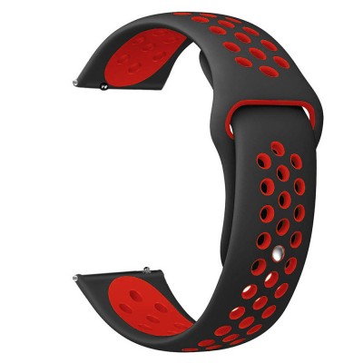 Ремінець Sport Nike Універсальний 20 mm — Black & Red
