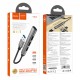 USB HUB : USB C To 4 USB — Hoco HB26 — Metal grey USB HUB : USB C To 4 USB — Hoco HB26 — Metal grey