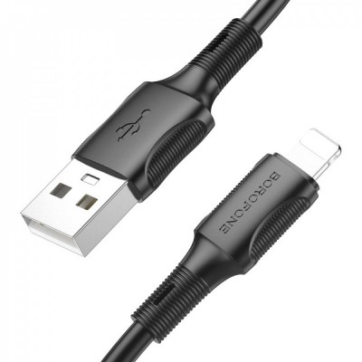 Кабель Lightning 2.4A (1m) Borofone BX80 — Black