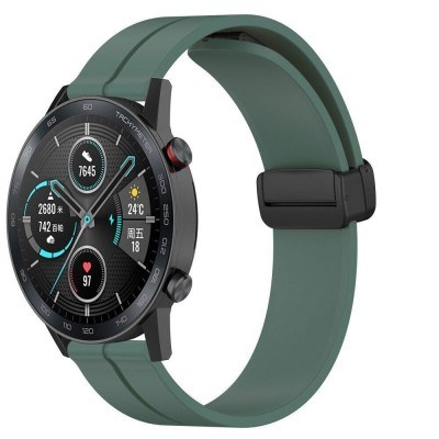 Ремінець Silicone Magic Lock Універсальний 22 mm — Pine needle green Ремінець Silicone Magic Lock Універсальний 22 mm — Pine needle green