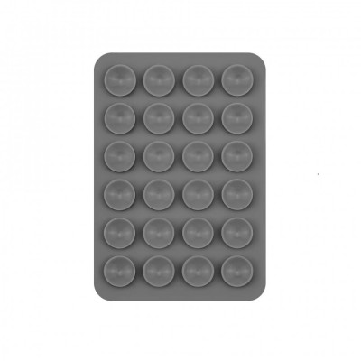 Тримач-присоска для телефону Double Side Silicone — Dark Grey 5*8 Тримач-присоска для телефону Double Side Silicone — Dark Grey 5*8