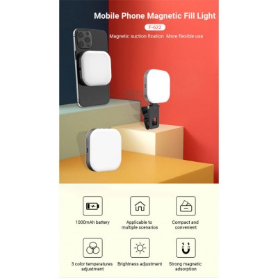 Селфи вспышка аккумуляторная с MagSafe и прищепкой F-622 Селфи вспышка аккумуляторная с MagSafe и прищепкой F-622