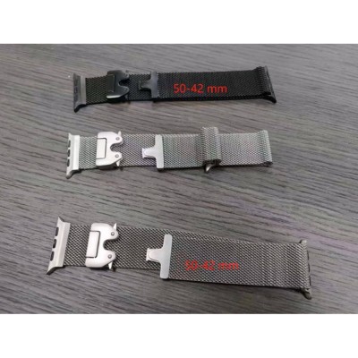 Ремінець Milanese Loop S10 Lock — Apple Watch 42 | 44 | 45 | 49 mm Black