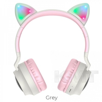 Навушники Bluetooth — Hoco W27 Cat ear — Gray