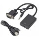 Переходник HDMI - VGA+AV copper Black