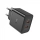 Home Charger 45W GaN 2 PD Hoco N35 Streamer — black Home Charger 45W GaN 2 PD Hoco N35 Streamer — black