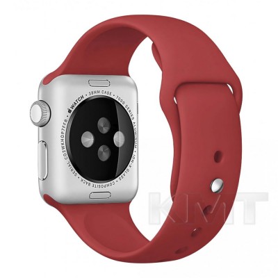 Ремінець Sport Band Apple Watch 38 mm 40 mm 41 mm — Rose Red (36)