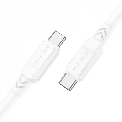 Кабель USB C to C 60W (1m) — Borofone BX81 — White