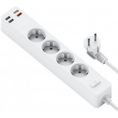 Фільтр живлення 3U 4P 1C 13A 3m WiWU U02UK3MW PD20W UK Plug — White
