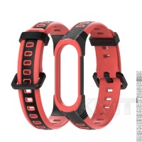 Ремінець Thin Armor — Xiaomi Mi Band 5 | 6 — Black&Red