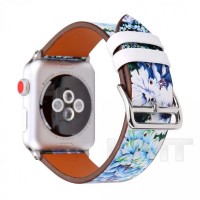 Ремінець Leather Series Flower Pattern — Apple Watch 38 mm | 40 mm | 41 mm — Jacquard Cotton