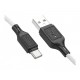 Кабель USB C 3A (1m) Hoco X90 Cool Silicone — White
