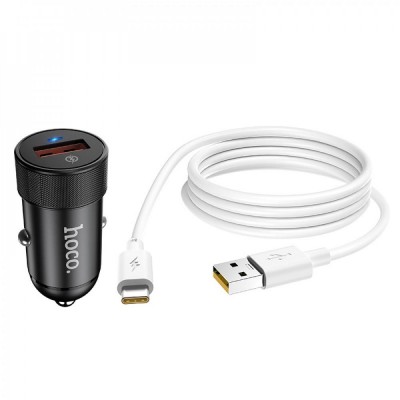 Car Charger 4A 1U — Hoco Z32A — Black