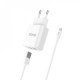 СЗУ и кабель Micro « Hoco - C62A Victoria »  — 2 USB —  2.1A — (EU) White