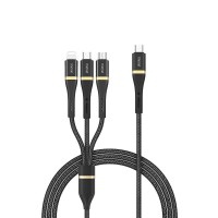 Wiwu Wi-C024 Elite Series 3in1 Type-C to Lightning – Type-C – Micro USB Ultra Fast Charging Cable 100W 1.2M Wiwu Wi-C024 Elite Series 3in1 Type-C to Lightning – Type-C – Micro USB Ultra Fast Charging Cable 100W 1.2M