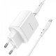 СЗУ и кабель Lightning « Borofone - BN9 Reacher » PD3.0 (Type C to Lightning) (EU)  — White
