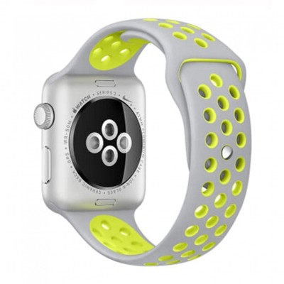 Ремінець Sport Nike — Apple Watch 42 mm | 44 mm | 45 mm | 49 mm — Gray & Yellow