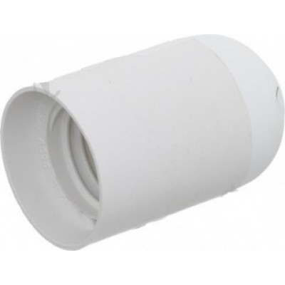 Патрон пластиковый белый прямой Е27 YK 768