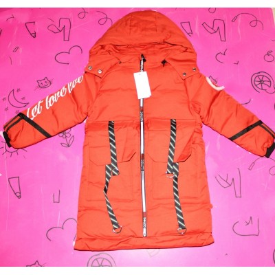 Удлиненная курточка для мальчика Clothing оранжевая еврозима Артикул: 0524