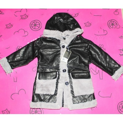 Куртка для девочки кожанная черная весна-осень Артикул: 0528