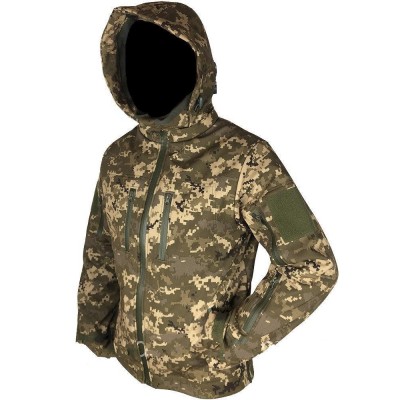 Куртка штормовая Soft shell Светлый пиксель, размеры 40-66