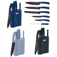 Набор ножей с подставкой Edenberg EB-11028, 7 предметов 5 ножей овощечистка Набор ножей с подставкой Edenberg EB-11028, 7 предметов 5 ножей овощечистка