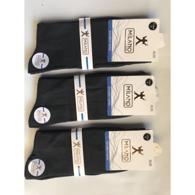 Носки MILANO ликра хлопок мужские бесшовные 40-45. Цвет : чёрный Турция