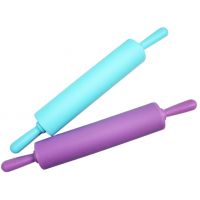 Скалка пластмассовая с прорезиненной поверхностью 42см