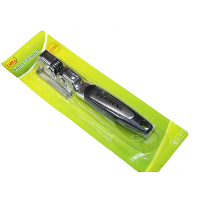 Точилка для ножей металлическая с пластмассовой ручкой SURMENE 19см