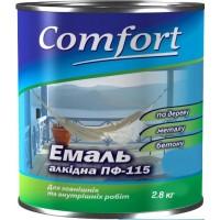 Алкидная эмаль краска Comfort (PolyColor) ПФ 115 серая 2,8 кг