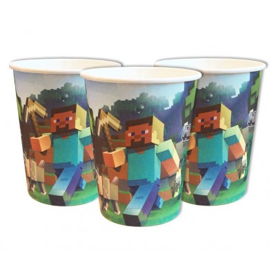 Бумажные стаканчики Майнкрафт (уп. 10шт)