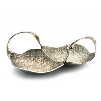 Менажница "Лебеди" хром (18,5х7,5х9 см) код 1718