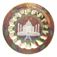 Тарелка бронзовая настенная Тадж-Махал(17,7 см)