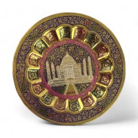 Тарелка бронзовая настенная  Тадж Махал ( d-18; h-1 см)