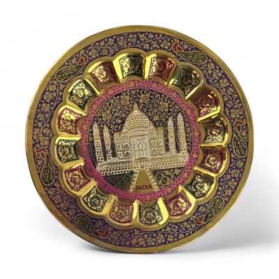 Тарелка бронзовая настенная  Тадж Махал ( d-18; h-1 см)