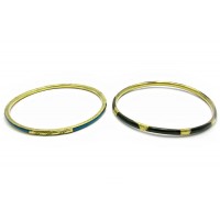 Браслет медный с костяными вставками