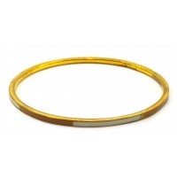 Браслет медный с бело-золотыми костяными вставками (d-7 см, ширина 4 мм) Браслет медный с бело-золотыми костяными вставками (d-7 см, ширина 4 мм)