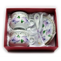 Сервиз фарфор (190мл.)(2GBC-A1093SP) 2чашки+2блюдца+2ложки Цветы на белом фоне (h-6см.,d-7см.) Сервиз фарфор (190мл.)(2GBC-A1093SP) 2чашки+2блюдца+2ложки Цветы на белом фоне (h-6см.,d-7см.)