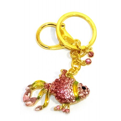 Брелок со стразами "Золотая рыбка" (SS-11024) код 18628